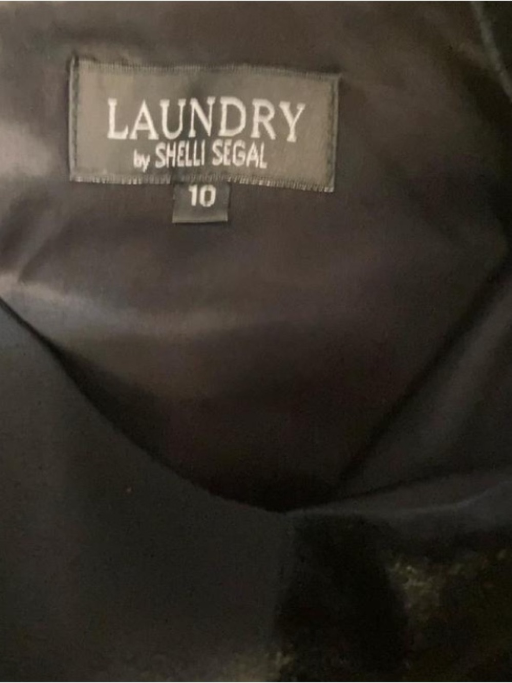 Laundry By Shelli Segal Black Checkerblock Satin & Velvet Mini Dress - Picture 5 of 5